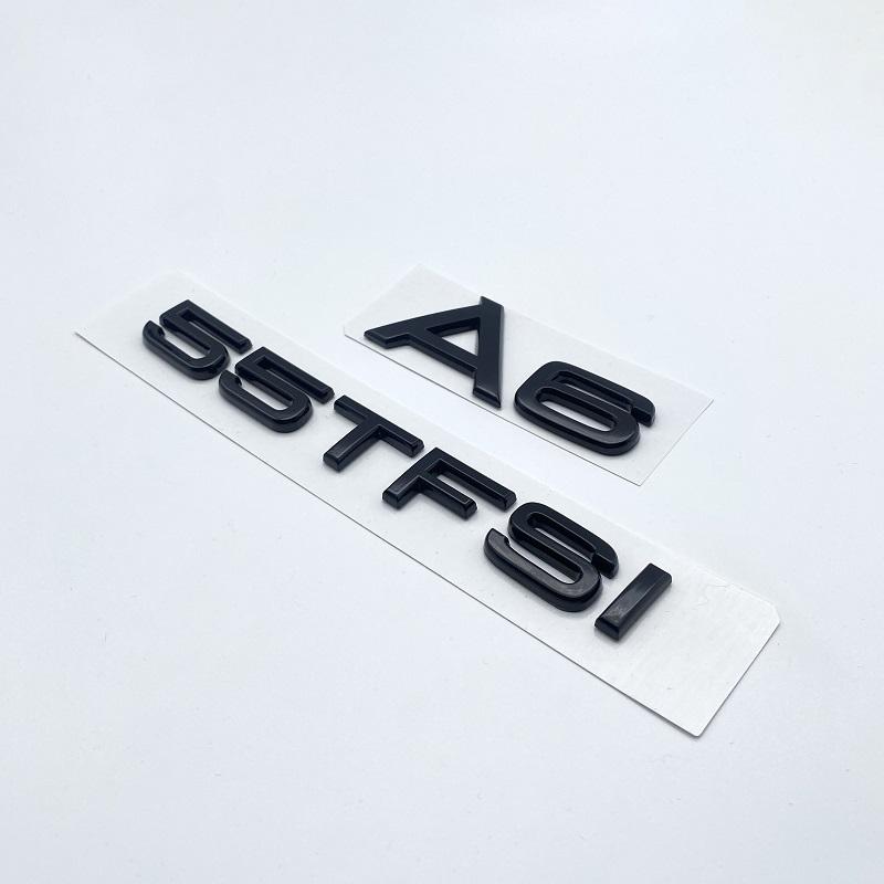 ABS Letters Numbers Emblem For Audi A6 35TFSI 40TFSI 45TFSI 2.0T 2.4 2.8 4.2 Allroad Car Front Trunk Side Logo Sticker