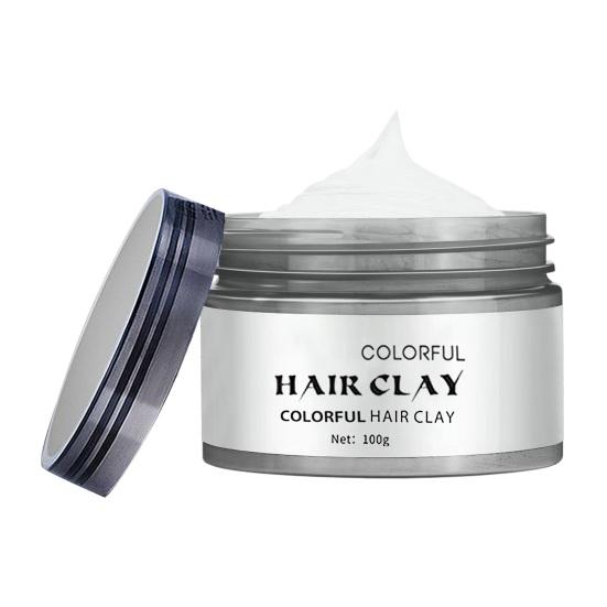 Crème de teinture capillaire jetable, 100ML, plantes naturelles colorées, lavable, sûre, pour hommes et femmes, coiffure instantanée, coloration temporaire, cire, boue