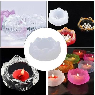 Forma Silikonowa na Świecę w Kształcie Lotosu do Robienia Świec 3D DIY Świecznik Forma Pudełko do Przechowywania Mydła Formy do Rzemiosła Gipsowego Ornament
