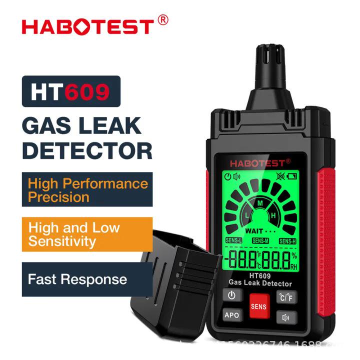 Huabo HT609 Portable Natural Gas Leak Detector with Temperature and Humidity Integration