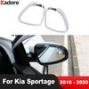 Rearview Mirror Eyebrow Cover Trim For KIA Sportage 2016- Chorme Car Side Mirrors Rain Shield Sun Visor Frame Accessories