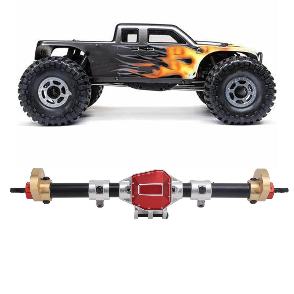 RC Rear Axle Assembly Replacement RC Rear Axle with 27T 8T Internal Mounting Gear for SCX10 PRO Silver