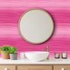 Pink Gradient Waves Wallpaper 22.83"X118" Waterproof Wallpaper for Living Room/Bedroom/Bathroom PVC Wall Sticker