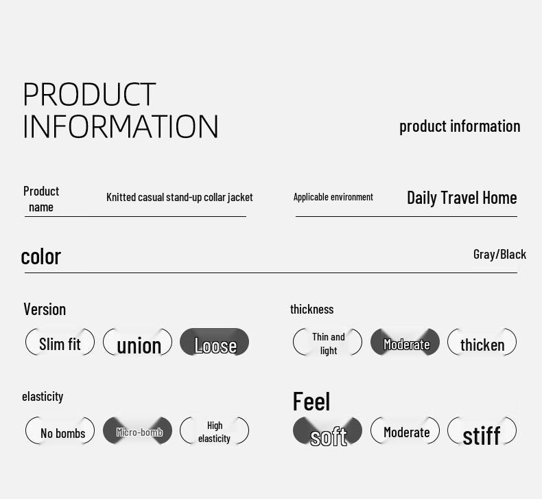 Baleno Men's Stand-Collar Zipper Sweatshirt Jacket