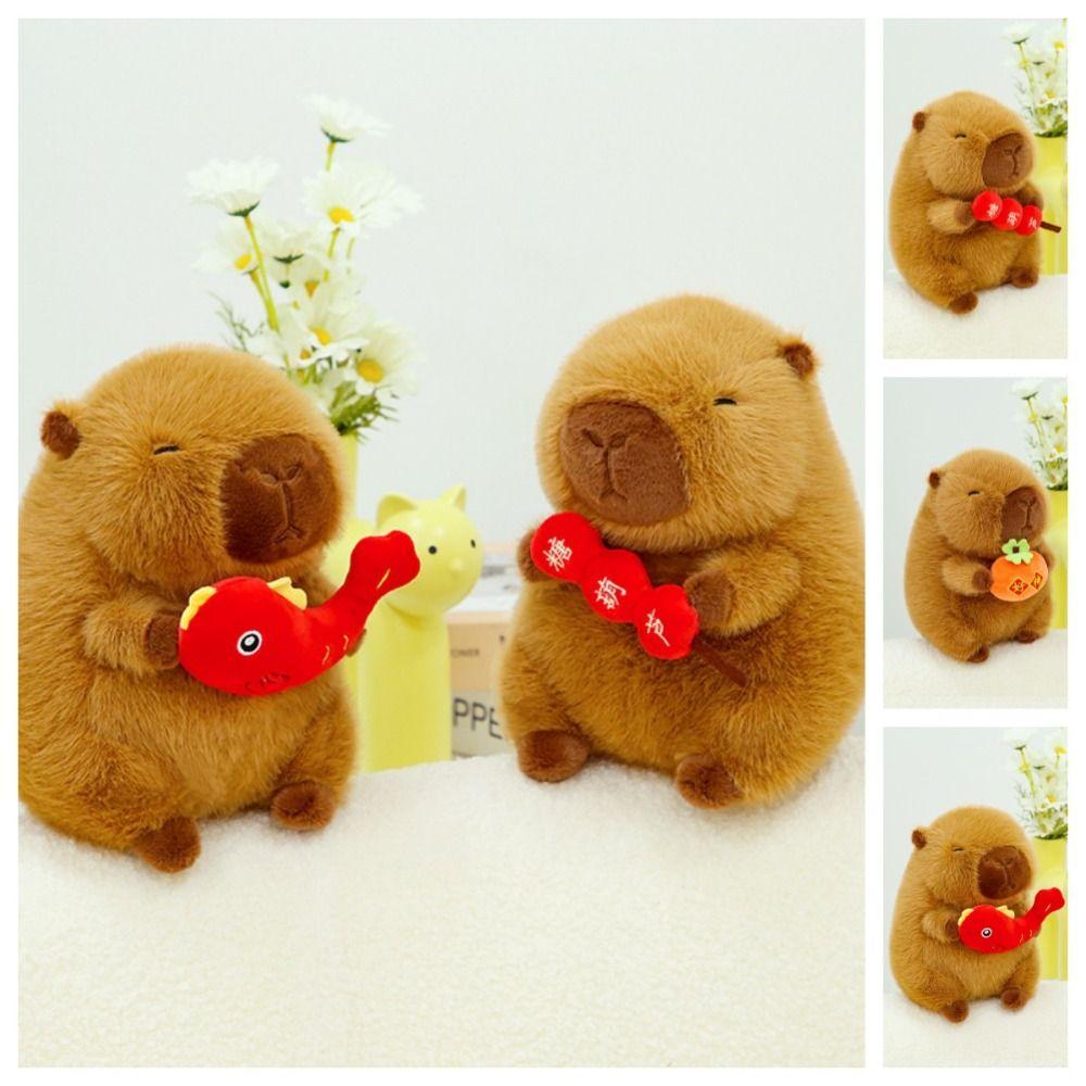 Soft Plush Animal Kapibala Doll Simulation Capybara Plush Stuffed Toy  Kids Gifts