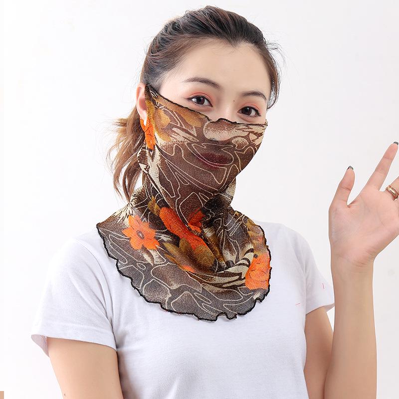 Women's Versatile Silk Neck Gaiter: Pullover, Sun Protection, Ear-Hanging, All-Match Scarf & Mask