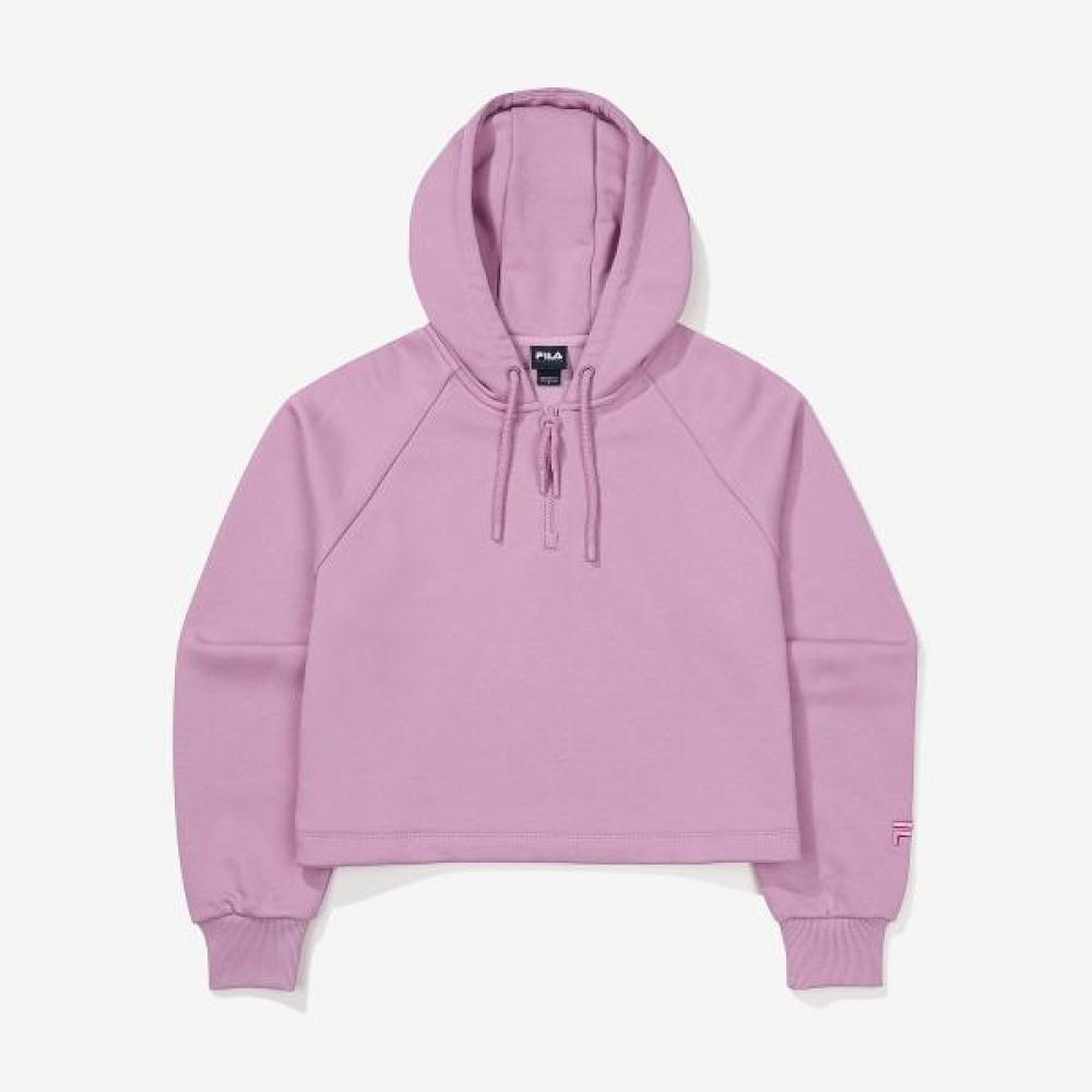 

Fila Cotton Blend Half Zip Hoodie LAVENDE/100