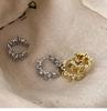 Personality Irregular Wavy Pleated Hoop Earrings for Women New Charm Gold Plated Stainless Steel Dangle Jewelry Accessories Gift