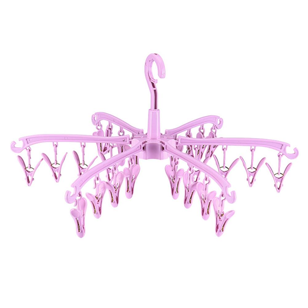 Uscător Portabil Rezistent la Vânt pentru Copii cu Clipsuri Multiple pentru Șosete Agățătoare Pliabilă Umeraș Pliabil pentru Depozitare Plastic Uscător Șosete