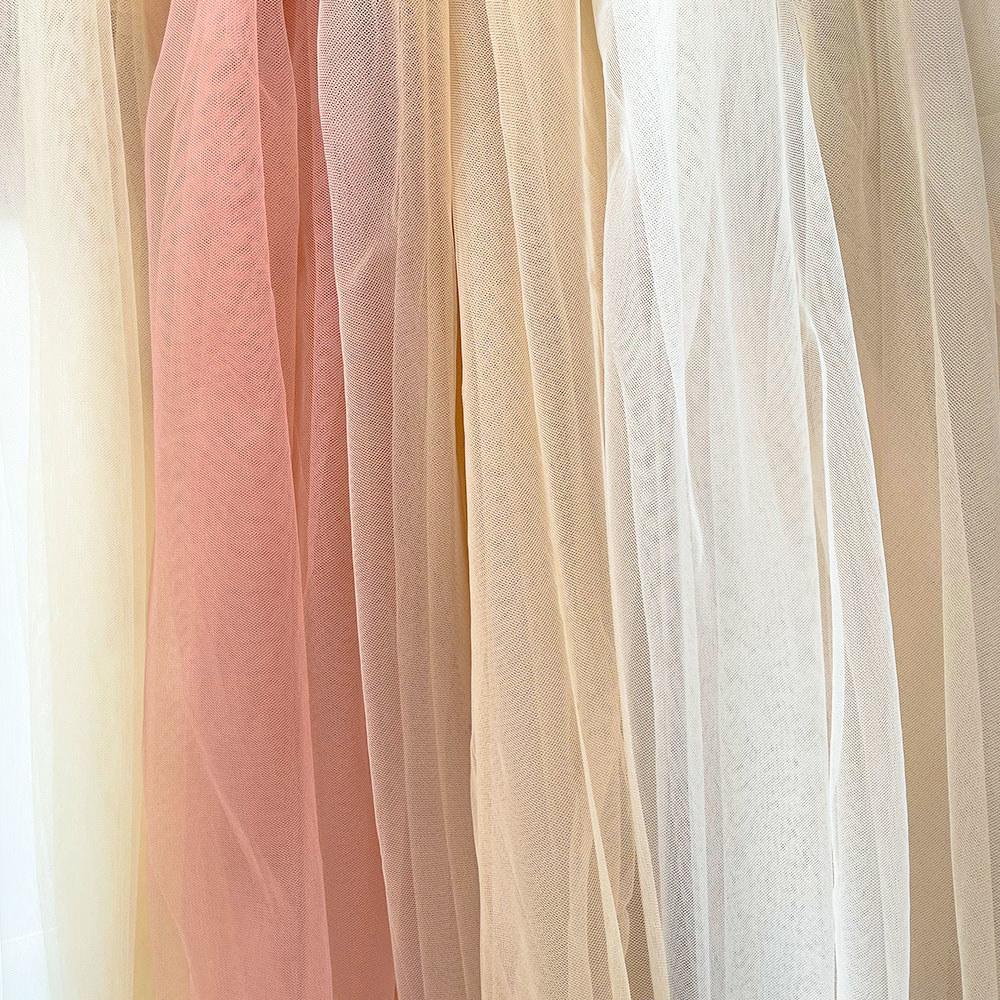 1 Yard Brown Nude Nylon Tulle Fabric Super Soft Fine Mesh DIY Sewing Pageant Wedding Decoration Girls Birthday Dress Material