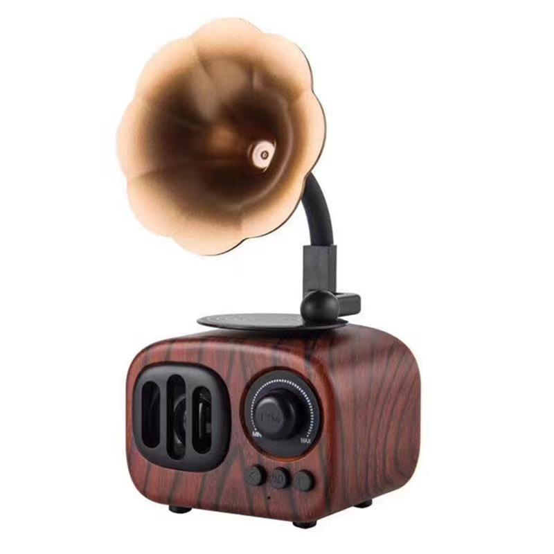 Retro Morning Glory Bluetooth Speaker: Vintage-Style, Portable & Creative Small Speaker