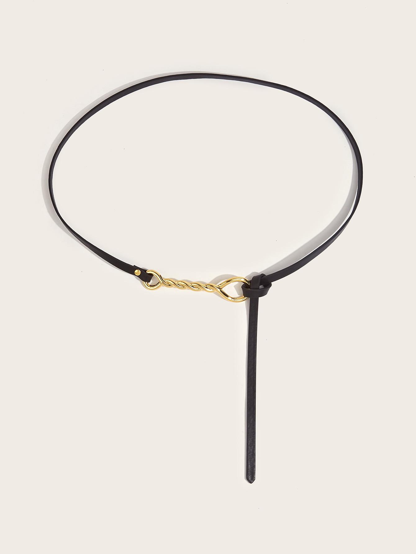 

Уникальный женский ремень Узкий пояс для талии с пряжкой-закруткой Для нарядов Стильный