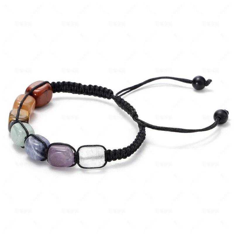 Natural Stone 7 Chakra Bracelets for Women Men Fashion Tiger Eye Yoga Health Care Bracelet Fashion Couple Friendship Jewelry