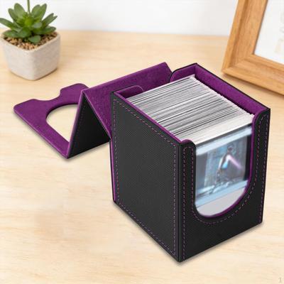 Card Deck Box Trading Storage with Window Display, Dustproof, Holding 200+, Case