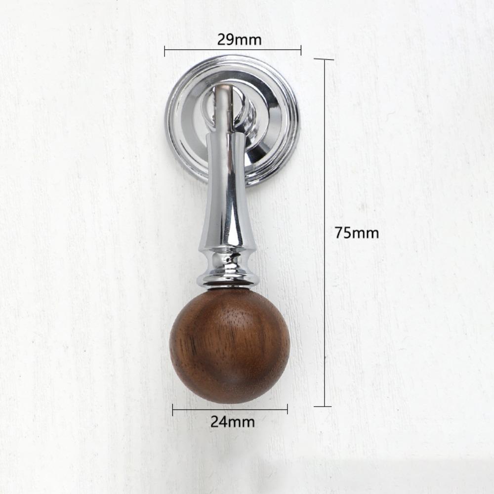 French Chic Wooden Ball Pendant Cabinet Pulls Durable Retro Wood Ball Pendant Handles  Drawer