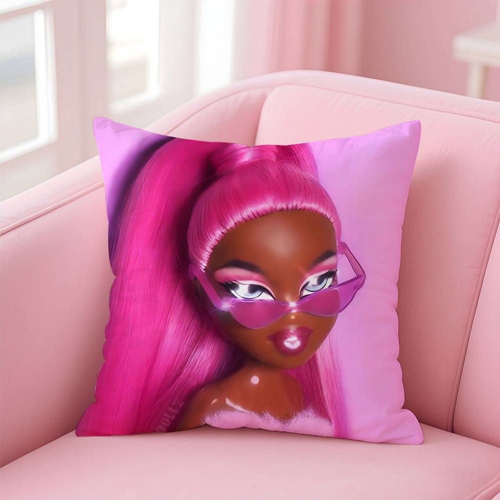 B-BratzZ Fashion m-Mask g-Girl Pillow Case Pattern Printing Pillowcase Living Room Sofa Cushion Cover Bedroom Room Decor