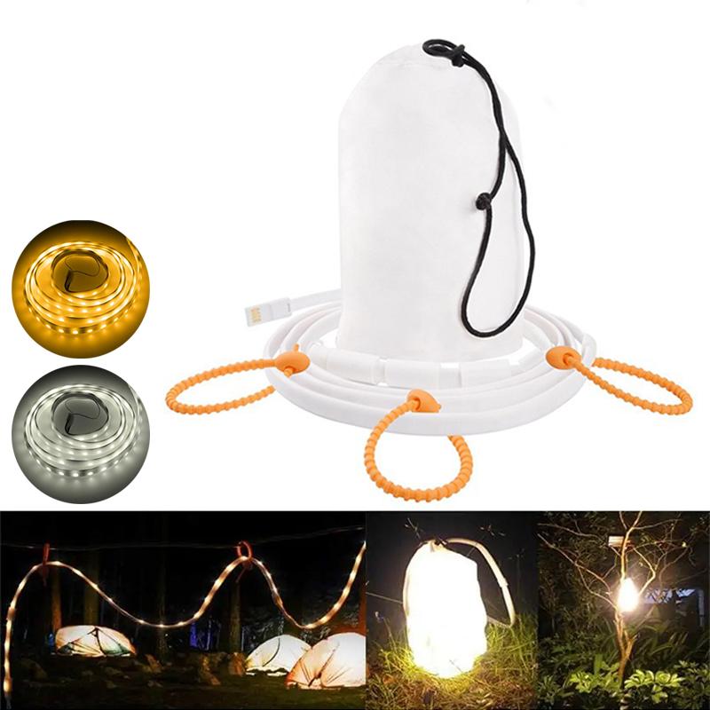Magnetic Led Strip Lights White Usb Camping Waterproof Led Tape Light 5V Led Lights Strips Portable Led Lights Strips Outdoor