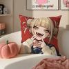Popular HHimiko Toga My Hero Academia Cushion Cover Pillowcase Short Plush Invisible Zipper Room Sofa Cushion Cover
