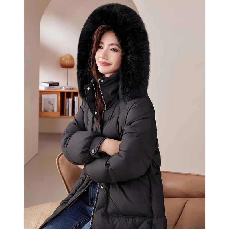 Sishui Nianhua Elegant Mid-Length Women's Down Jacket 235245Y1