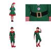 Delightful Christmas Elf Cosplay Costume Couple Outfit For Fancy Dress Xmas Party Role Play