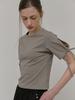 ETMON Slit Sleeve T-Shirt, Ash Brown