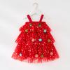 Toddler Baby Girl Christmas Dress Star Sequin Layered Tutu Tulle Dress Girls Cake Smash Xmas Tree Dresses