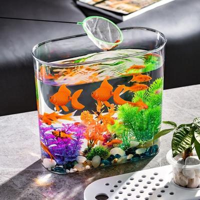1 pièce [Ne jamais nourrir] Poisson rouge flottant simulé Nageant seul Décoration d'aquarium