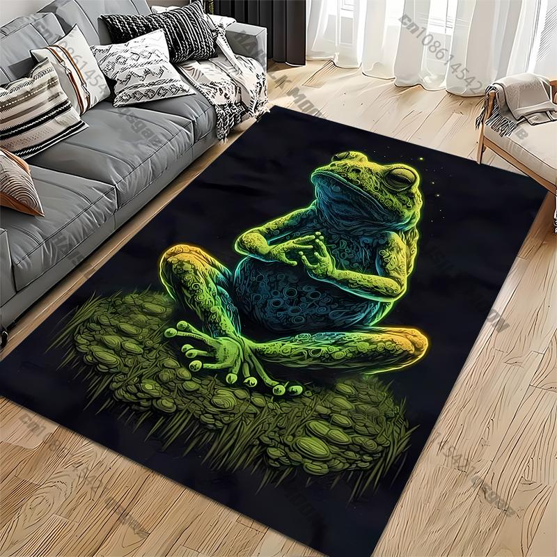 Green Frog Carpet Non Slip Floor Mat for Living Room Kitchen Entrance Door Balcony Washable Rug Home Decor Rugs for Bedroom