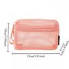 Casual Storage Pouch Hand-held With Zipper Cosmetic Bag Multipurpose Mesh Mesh Pouch Travel