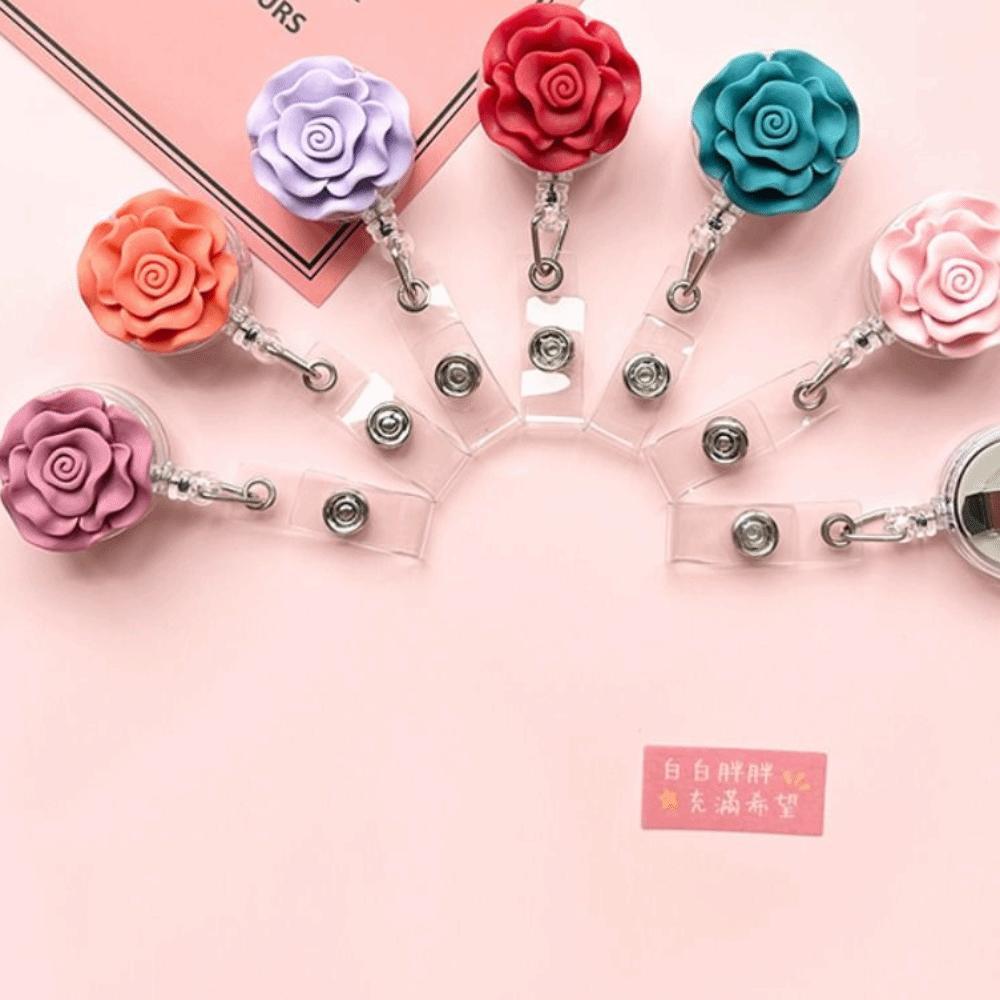 Tag Badge Reels Lanyard Badge Employee Badge Holder Reel Clip Easy Pull Buckle Chest Pocket Clip