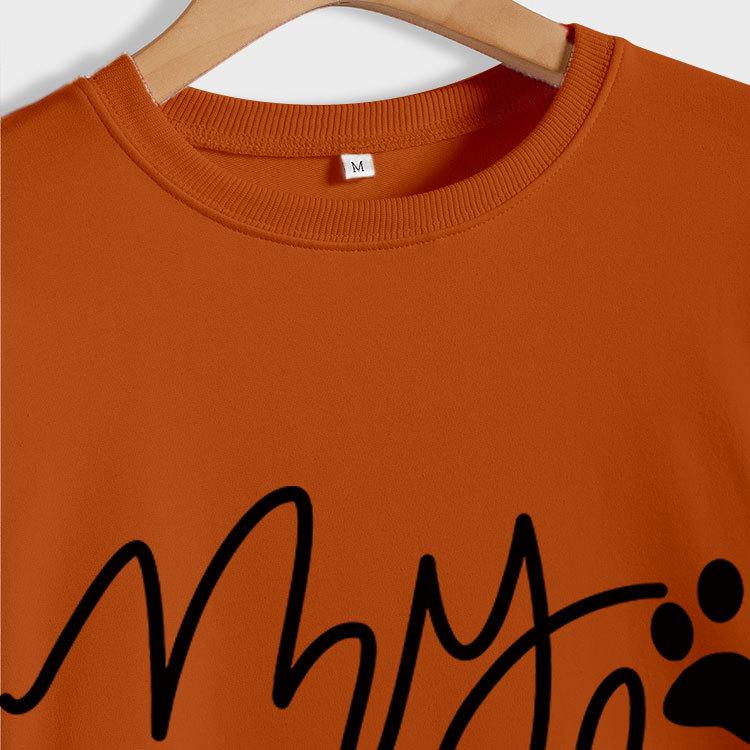 My Dogs and I Chat Hoodie: European & American Style, Round Neck, Long Sleeve, Loose Fit