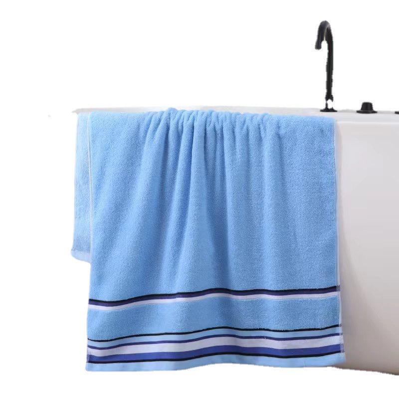 Elegant Striped Cotton Bath Towel - Fashionable & Simple Home or Gift Option