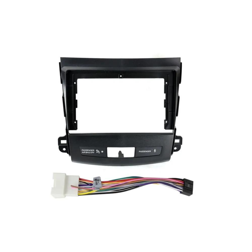 

Для 10-дюймового автомобильного мультимедийного экрана, пластиковая рамка панели, комплект жгута проводов питания, стереонавигатор, приборная панель для Mitsubishi Outlander 1 pcs