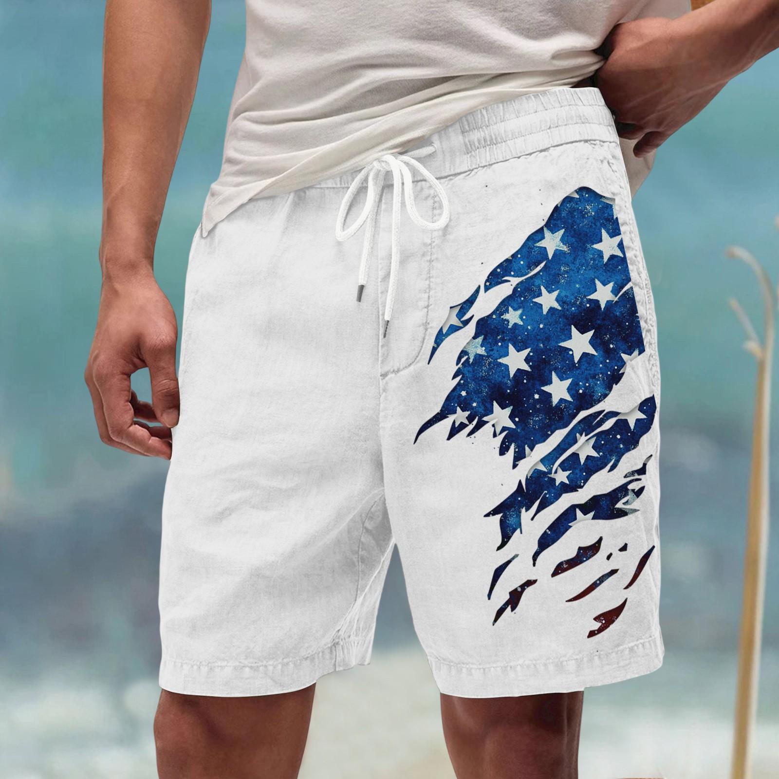 

Чоловічі літні великі повсякденні спортивні штани пляжні шорти XL білий