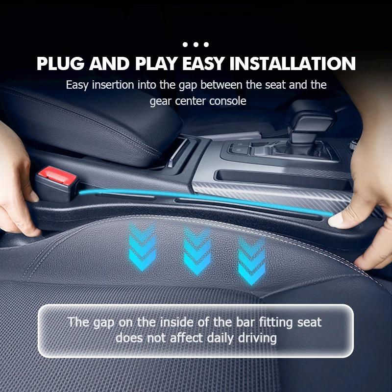 2pcs Car Seat Gap Filler Side Seam Plug Leak-proof Filling Strip For Citroen C5 C1 C2 C6 C4L DS3 DS4 DS5 C-Elysee Grand Berlingo aia256