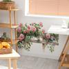 Kreative Rosenknospen Grüne Blätter Zaun Schlafzimmer Wohnzimmer Zuhause Wandhintergrund Verschönerung Dekoration Wandaufkleber