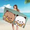 Bubu E Dudu Carino Cartone Animato Coperta in Microfibra Asciugatura Rapida Asciugamani da Spiaggia Stampa Oversize Super Assorbente Coperta Asciugamano da Piscina