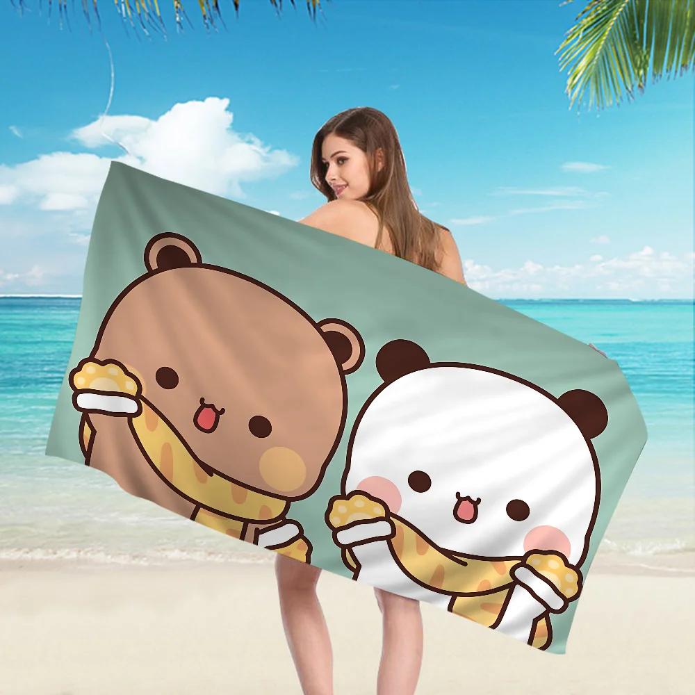 Bubu E Dudu Carino Cartone Animato Coperta in Microfibra Asciugatura Rapida Asciugamani da Spiaggia Stampa Oversize Super Assorbente Coperta Asciugamano da Piscina