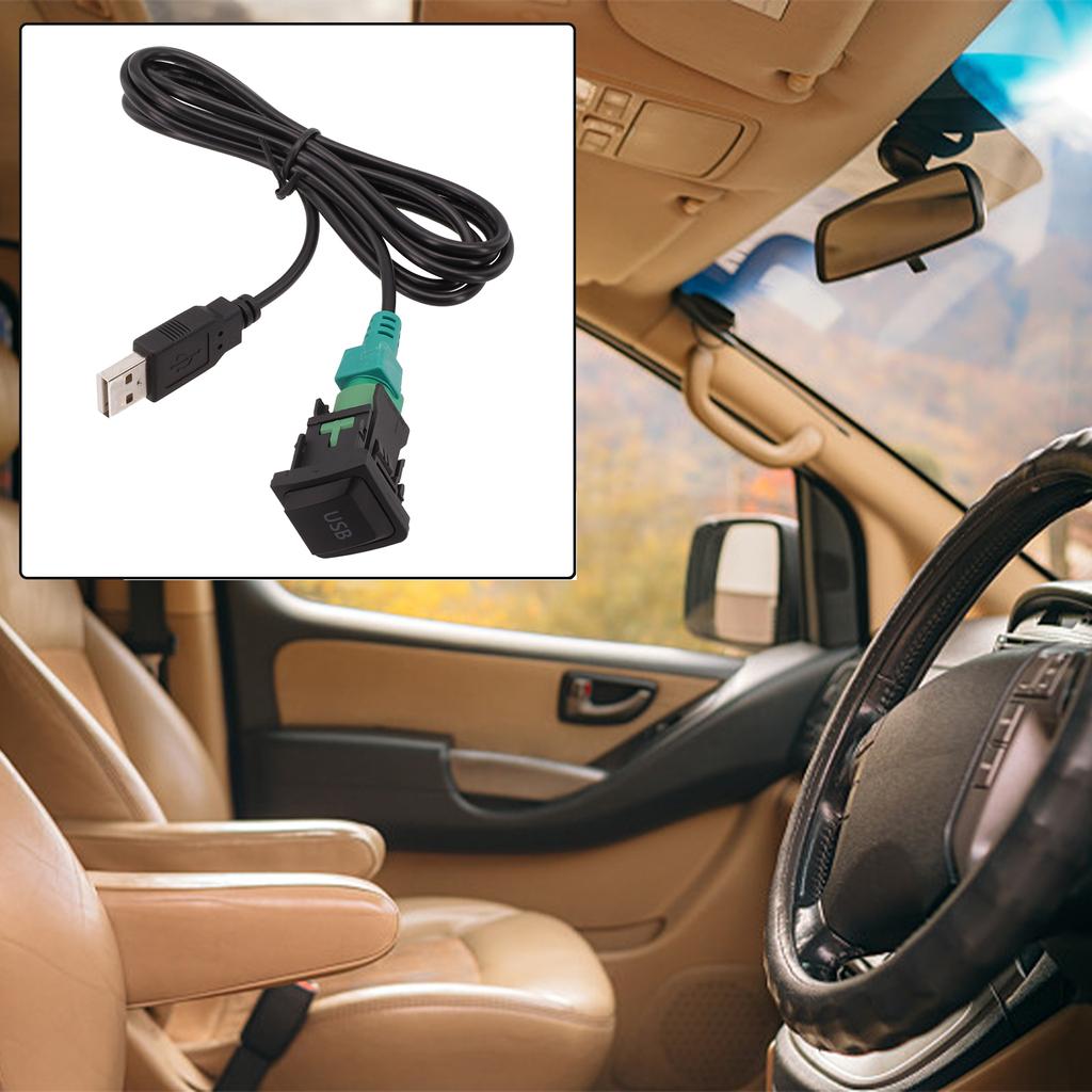 DC12V Car USB Adapter Audio USB Cable Switch Black For Golf- And Other Models Direct Installation Car Accessories