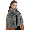 European, American and British Retro Small Thousand Birds Plaid Scarf Women's Winter Korean Version Fashionable Scarf Warm Shawl Manufacturer