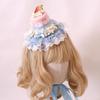 Original Lolita Handmade Pink and Blue Lace Anthony Cake Top Hat Lolita Cute Sweet Lo Mother Dress Up