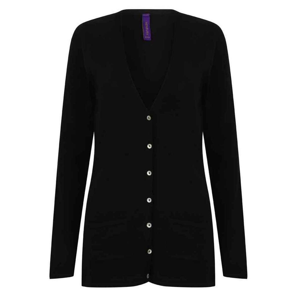 Henbury Womens/Ladies Lightweight V Neck Cardigan
