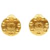 CHANEL 97A CC Logos Dot Round Earrings Earring goldUsed