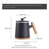 Zen Style Large Ceramic Tea Cup with Metal Infuser
