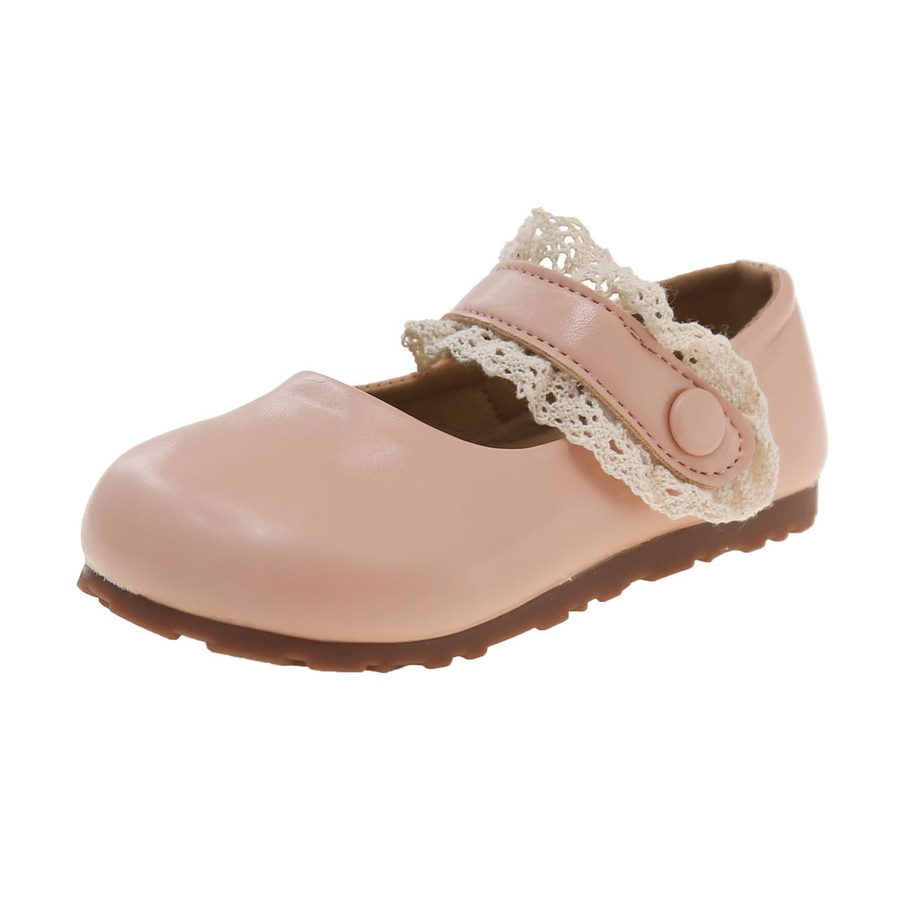 

Французские туфли Мэри Джейн для девочек, маленькие кожаные туфли, осень 2025, новая корейская версия, плоская подошва, мелкий вырез, с юбкой, мягкая подошва, одинарные туфли 21-25 yards, 50 pairs in the whole box розовый