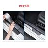 Universal Carbon Fiber Patterned Clear Transparent Car Door Sill Tape Sticker