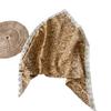 Floral Fabric Lace-edged Large Triangular Headscarf, Versatile Women's Headband for Tying Up Hair or As A Head Accessory