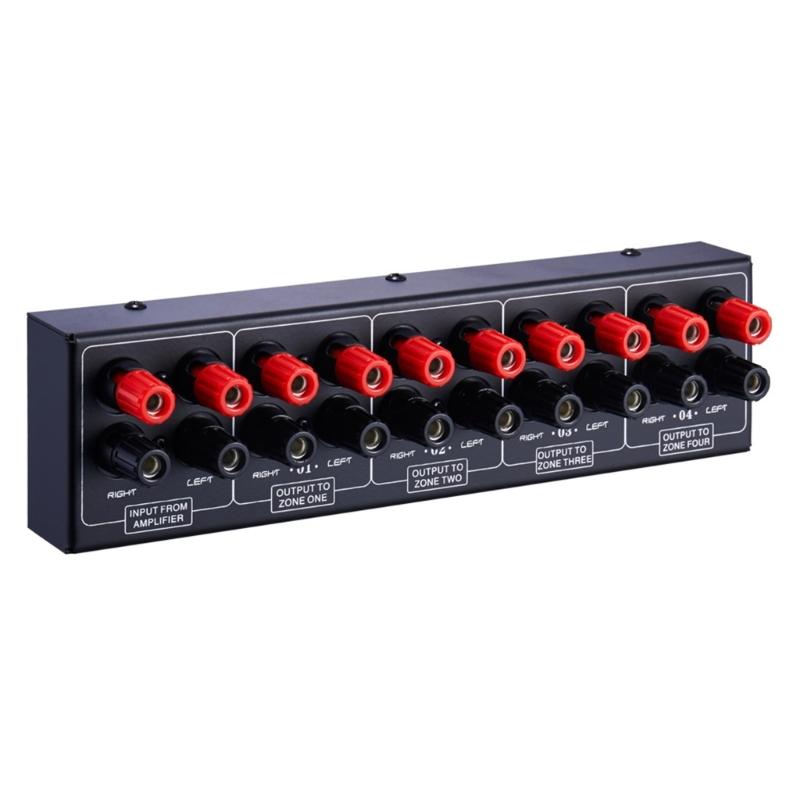 1 In 4 Out Amplifier And  Source Signal Distribution Panel Single  Input 300W Per Channel Losslessly