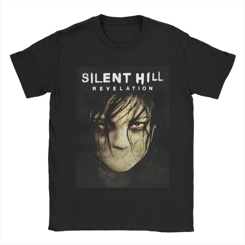 Silent Hill Horror Game Printed Pure Cotton Tshirt Trendy Retro Dark Thriller Style Personalized Wearing Pure Cotton Tee Unisex