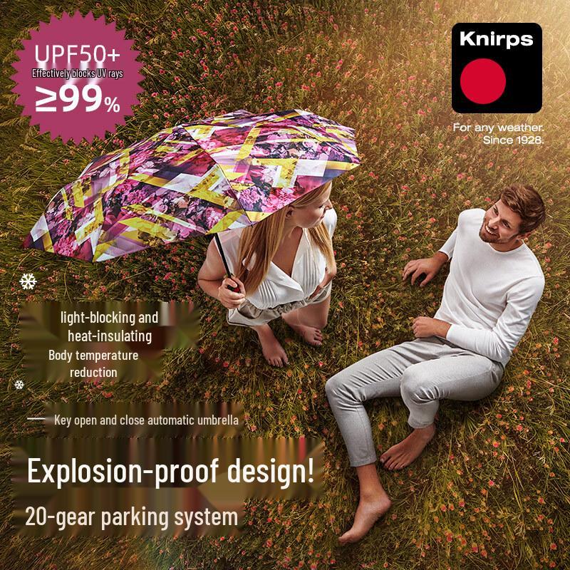 Компактный складной зонт Knirps с защитой от УФ-лучей